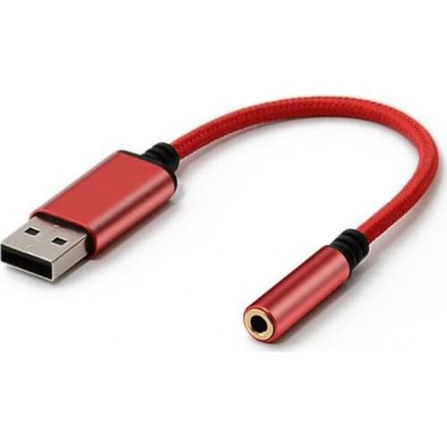 USB to 3.5mm Headphone Jack Audio Adapter,External Stereo Sound Card for PC, Laptop, for PS4,for Mac Etc (0.6 Feet)