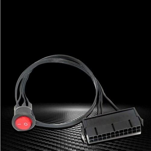 For Computer Peripheral Adapter Self-Locking With Switch And Red Light 50Cm Line Adapter Power Supply 24P Start Line