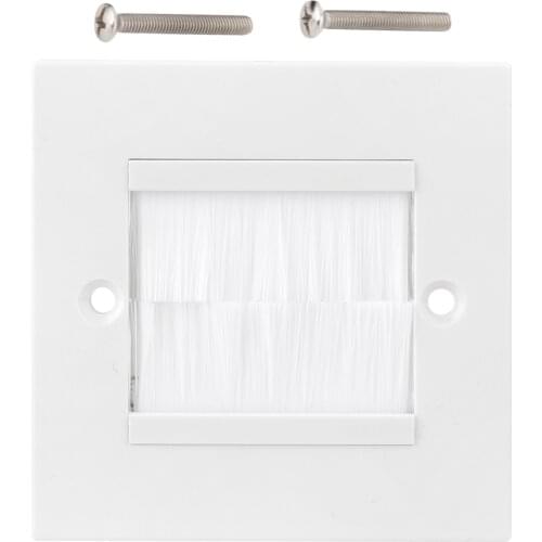 Dust Prevention Brush Cable Wall Plate Port Insert Cover Outlet Mount Panel