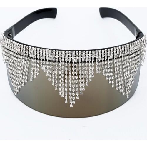 2019 Vintage Extra Oversize Shield Visor Sunglasses Women Flat Top Mask Mirrored Shades Men Windproof Eyewear Gafas de sol UV400