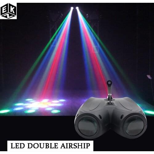 20W 64/128pcs RGBW LED Pattern Stage Light Double Head Airship Lamp Projector DJ Disco Party lights Cool effects stage lighting