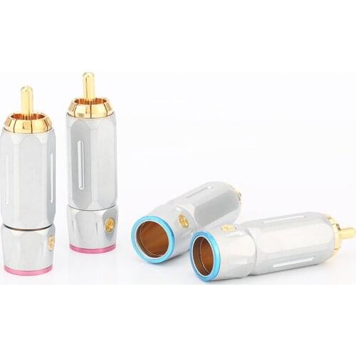 4pcs Hifi audio Gold Plated RCA Adapter RCA plug connector