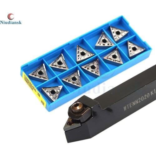 1pc External Turning Tool Holder WTENN1616H16 WTENN2020K16 WTENN2525M16 Arbor+10pcs TNMG1604 Carbide Inserts CNC Lathe Tool Suit