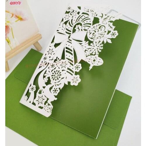 10pcs Laser Cut Wedding Invitation Card 12*18 CM Invitation Card Baby Shower Birthday Party Invitation Cards 6Z-SH835-10