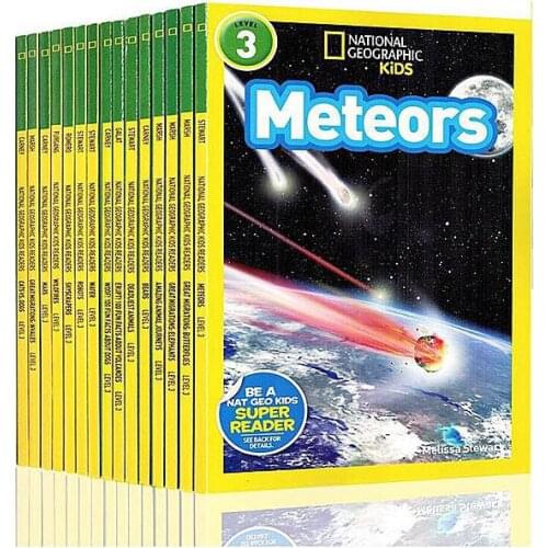 22 books/set English picture book National Geographic Kids level 3 be a NAT GEO kids super reader children popular science book