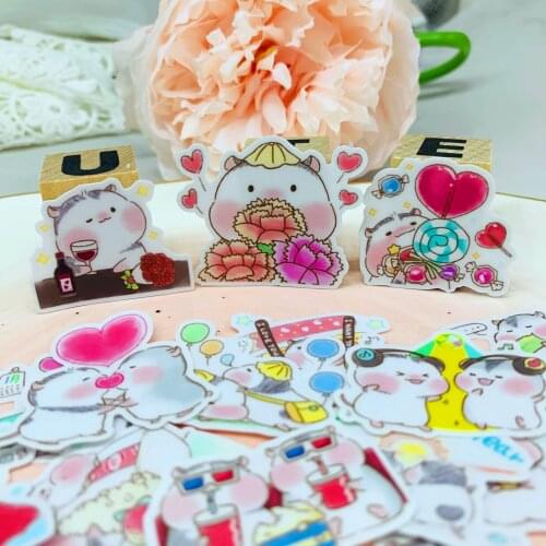 40 pcs creative pretty hand made hamster stickers / scrapbooking stickers / decorative stickers / DIY handmade photo albums