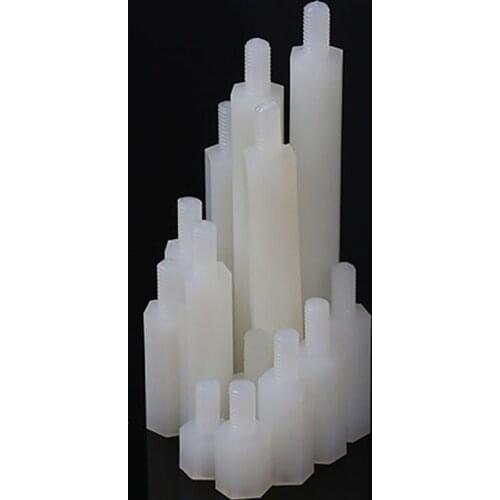 White Nylon Hex Column Standoff Support M4 M5