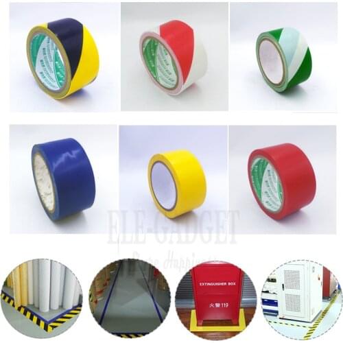 1-Roll 48mm*18m Color Waterproof PVC Warning Tapes Anti-Skid Caution Barrier Safety Tapes For Home Warehouse Factory School Use