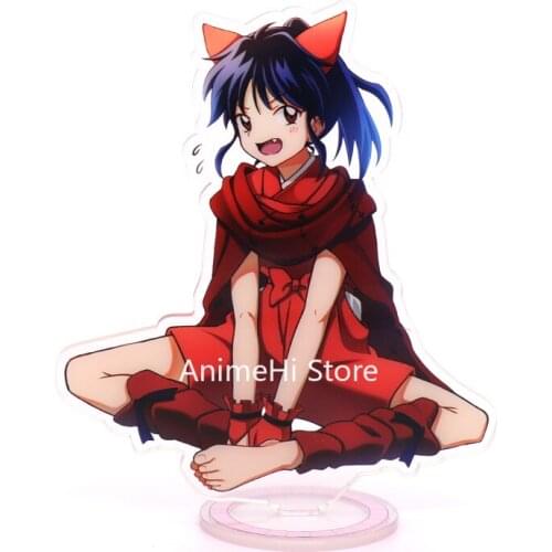 Inuyasha Action Figure Cosplay Anime Toys Higurashi Kagome Sesshoumaru Acrylic Figures Stand Model Dolls 15cm