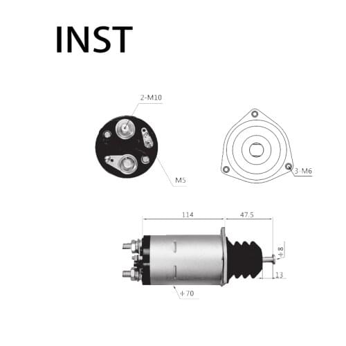 ELECTROMAGNETIC SWTICH SOLENOID FOR 24V 5.5KW 0471002650 0471002690 0471003030 0471003031 1811510110 1811510120 148