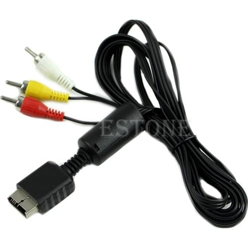 Hot Audio Video AV Cable Cord Wire to 3 RCA for Sony Playstation PS PS2 PS3