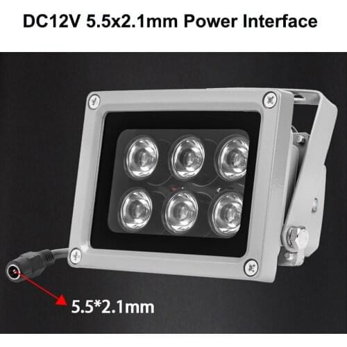 6PCS Array IR Leds Illuminator Infrared Night Vision CCTV Fill Light With Auto Power-On Sensor For Security Surveillance camera