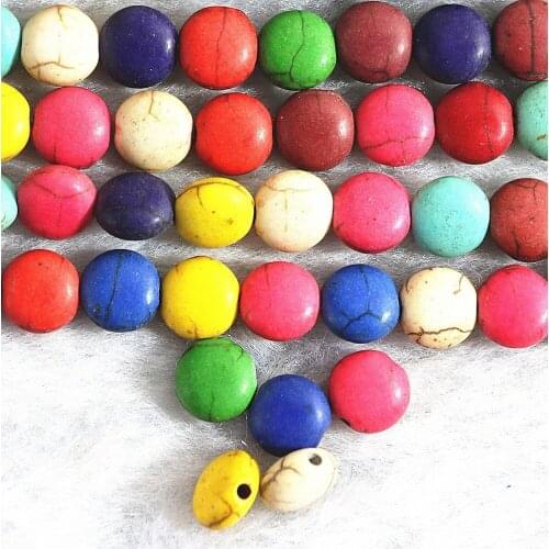 Multicolor Calaite Turquoises Stone 10mm 12mm 14mm Round Cake Beads Fashion Hot Diy Jewelry Free Shipping Loose Beads 15" B297