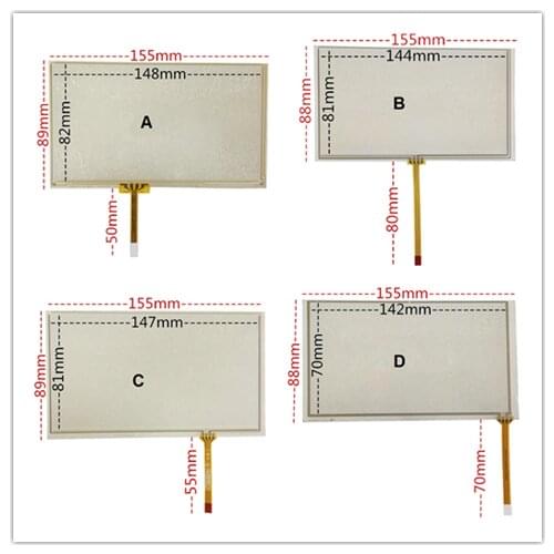 New 6.2 inch car touch screen GPS navigation car 4-wire resistance touch screen 155*88