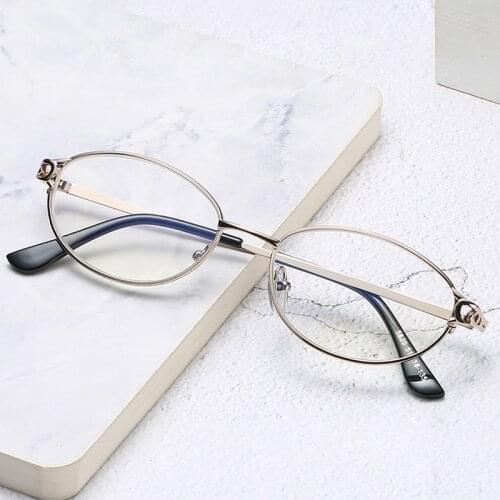 New Blue Coated Reading Glasses Metal Frame Mens And Womens Presbyopia Eyeglasses Diopter +1.0 +1.5 +2.0 +2.5 +3.0 +3.5 +4.0