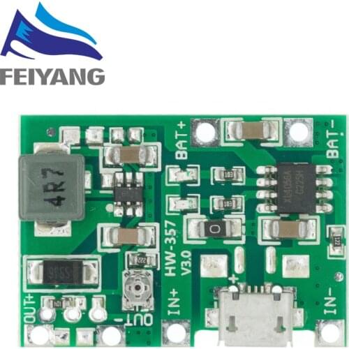 NEW Lithium Li-ion 18650 3.7V 4.2V Battery Charger Board DC-DC Step Up Boost Module TP4056 DIY Kit Parts For arduino