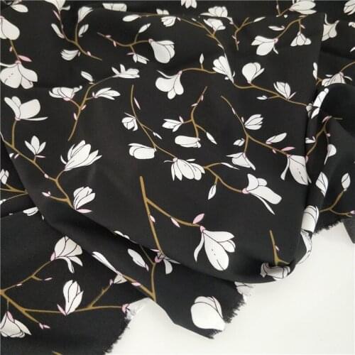 On Sale New Fashion Stretchy Printing Dress Fabric Trousers Shirt Lining Fabric Chiffon DIY Material