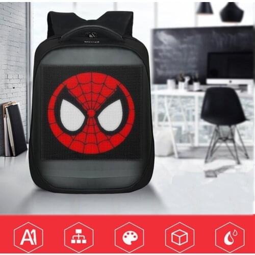 HiMISS Newest Wifi Smart LED Backpack With Led Display Screen Backpack Waterproof For Walking Outdoor Advertising Backpack LED