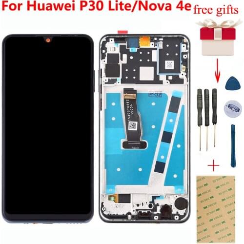 For HUAWEI P30 Lite LCD Touch Screen Digitizer Panel Sensor For HUAWEI P30 Lite LCD Display Assembly Nova 4e MAR-LX1 LX2 AL01