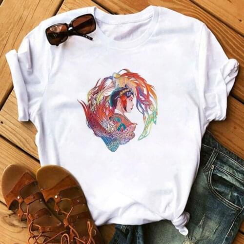 Chinese Peking Opera Graphic Printed Tops Tees Female Harajuku T Shirt Women Vintage T-shirt Female Fashion Casual O-neck Tshirt