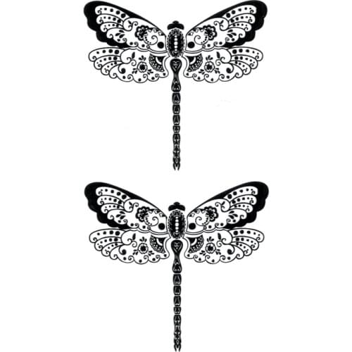 Dragonfly Waterproof Temporary Tattoos stickers Tatouage Temporaire Flying Animals Fake Tattoo Body Flash Tattoo Henna Tatoos