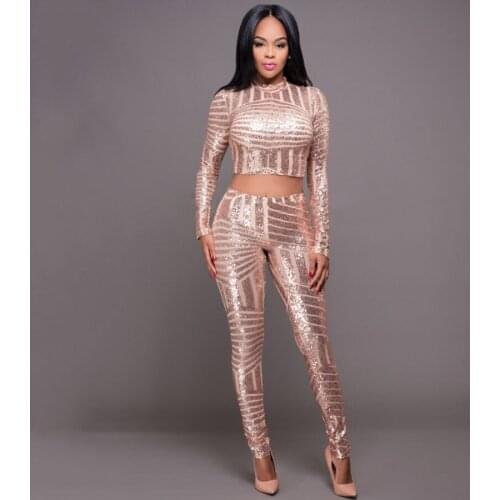 2018 Sexy Mesh Jumpsuits Sequins for Women CHEAPEST Long Rompers Womens Bodycon Jumpsuit Bodysuit 3 Colors F0090 Long Sleeve