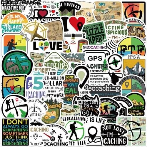 10/30/50Pcs Booty Travel Outdoor Geographic GPS Navigation Stickers Toy For Kids Motorcycles Skateboards Phones DIY Hand Diaries