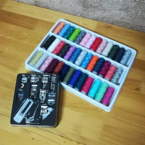 39 Color Thread 11pcs Presser Foot DIY Sewing Accessories for Household Sewing Machine