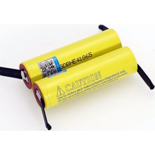 2PCS VariCore 100% New Original HE4 18650 Rechargeable li-lon battery 3.6V 2500mAh Battery 20A Discharge + DIY Nickel sheet