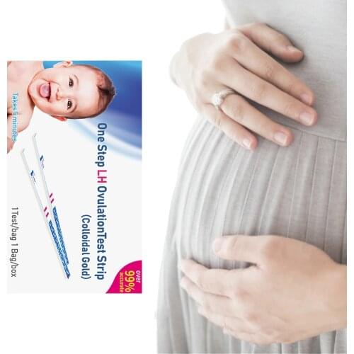 50Pcs One Step LH Early Pregnancy Urine Midstream Test Strip Home Private Urine Hygiene Ovulation Measuring Test Kits Wholesale