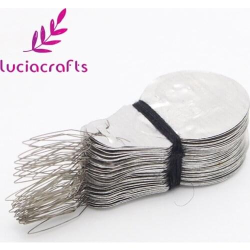 Lucia crafts 24pcs/48pcs Bow Wire Stitch Insertion Accessories Needle Threader For Hand Sewing Craft J0209
