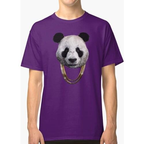 Panda _ Large T Shirt Panda Panduh Chains Chainz Gold Head Hip Hop Thug Bando