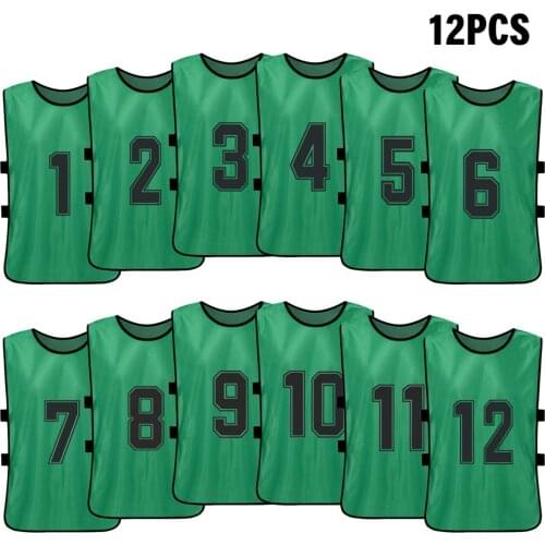Soccer Pinnies Quick Drying Football Team Jerseys Youth Sports Scrimmage Soccer Team Training Numbered Bibs Practice Sports Vest