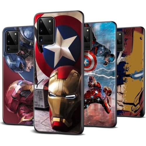 Captain America and Iron Man For Samsung Galaxy A91 A81 A72 A71 A52 A51 A42 A41 A32 A31 A22 A21 A12 A11 A3 A02 A01 Phone Case
