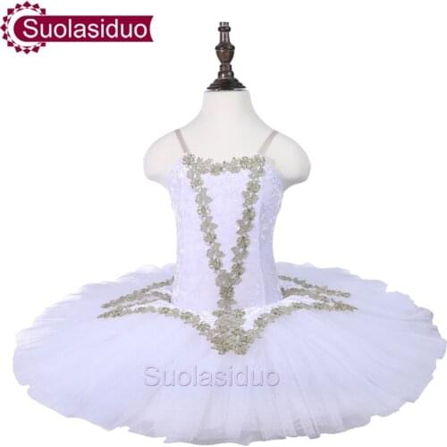 Kids White Ballet Tutu White Swan Performance Stage Wear Girls Classical Ballet Dance Competition Costumes Adult Ballet Skirt