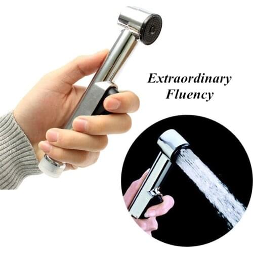 Chrome ABS Sprayer Handheld Toilet Bidet with Holder Shattaf Spray Bathroom Toilet Bidet Shower Head Nozzle Shower head