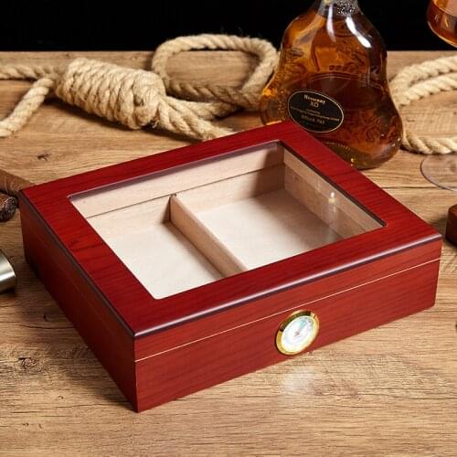 Cedar Wood Cigar Travel Humidor Box Portable Cigar Case W/ Humidifier Hygrometer Cigar Humidor Sigaren Box For COHIBACigars