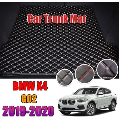 Leather Car Trunk Mat For BMW X4 G02 2019 2020 Trunk Boot Mat X4 Liner Pad BMW G02 30i Cargo pad Carpet Tail Cargo Liners