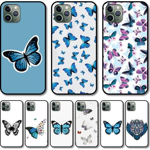 Beautiful butterfly Phone Case cover For iphone 12 pro max 11 8 7 6 s XR PLUS X XS SE 2020 mini black cell shell