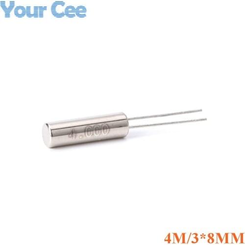 10pcs Oscillator Crystal Cylender 3X8 mm 4MHZ 4.000 MHz Frequency DIY Electronic Kit