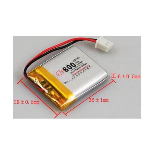 Free ship 2pcs/lot 603035 3.7V 800mAh Li-Polymer Rechargeable Battery lipo for pen MP3 MP4 bluetooth mini speaker