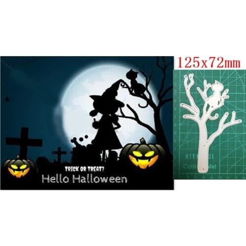 Metal cutting dies cut die mold Animals Cat on Tree Decoration Scrapbook paper craft knife mould blade punch stencils dies