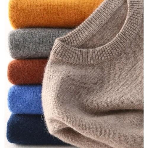 Cashmere Cotton Sweater Men 2021 Autumn Winter Jersey Jumper Robe Hombre Pull Homme Hiver Pullover Men O-neck Knitted Sweaters