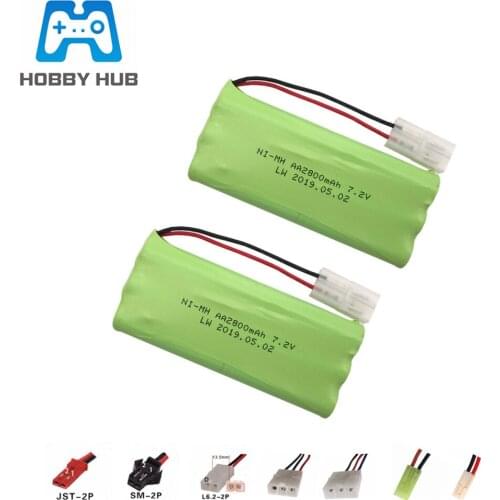 7.2v 2800mah NiMH Battery AA Ni-MH 7.2v Rechargeable Battery Pack For Rc Toys boats Cars Guns Tanks Trucks Robots RC toy model