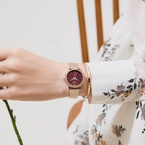 New 4 Colors Julius Womens Watch Japan Mov't Hours Elegant Fashion Rhinestones Clock Metal Bracelet Girls Gift Box