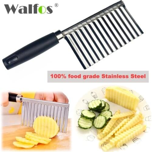 WALFOS stainless steel Potato Wavy Edged Knife Kitchen Gadget Vegetable Fruit Cutter Cooking Tools kitchen knives Accessories