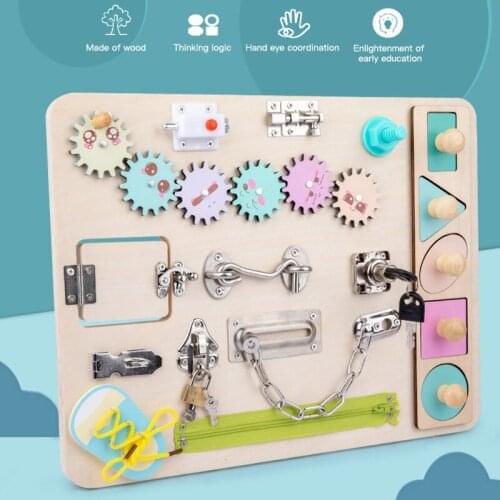 Childrens Montessori Educational Toys Hands-on Cognitive Training Shoelace Tying Chain Unlocking Puzzle Sports Toys