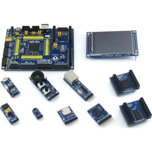 Open103Z Package A # STM32 Board ARM Cortex-M3 STM32F103ZET6 3.2inch 320x240 Touch LCD + 9pcs Modules PL2303 USB UART Ethernet