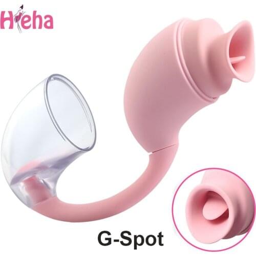 Tongue Oral Clit Vibrator for Women Nipple Sucker Clitoris Stimulator Men Masturbator Sucking Pussy Licking Adult Erotic Sex Toy