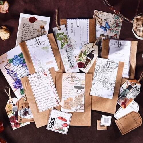 Plant Tag Base Label Mix Material Paper Junk Journal Planner Craft Paper Scrapbooking Vintage Decorative DIY Craft Photo Albums
